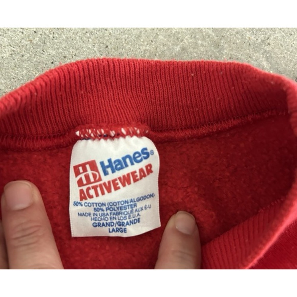 Vintage 90s Chicago Bulls Sweatshirt NBA Hanes USA Made Sz L‎ - Picture 3 of 6
